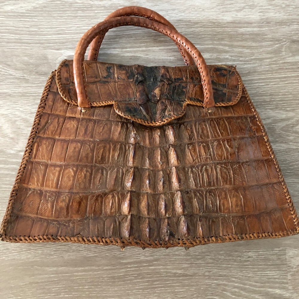 Original crocodile purse, purchased in South Africa 90 years ago